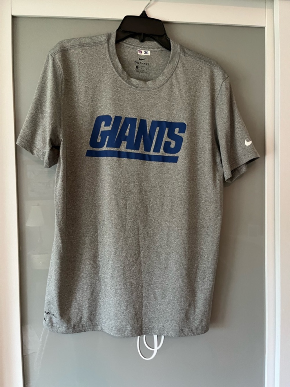 Nike Gray Dri-FIT Tee with Blue NY Logo #102